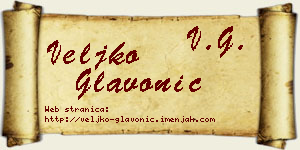 Veljko Glavonić vizit kartica
